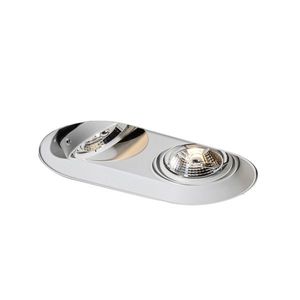 Okrúhle zapustené bodové svetlo biele GU10 70 mm 2-svetlo - Hubs vyobraziť