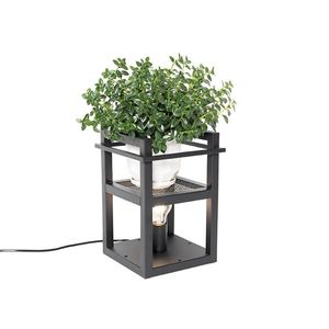 Priemyselná stolná lampa čierna - Cage Rack vyobraziť