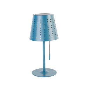 Vonkajšia stolná lampa modrá vrátane LED 3-stupňovo stmievateľná nabíjateľná a solárna - Ferre vyobraziť