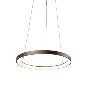 Dizajnové závesné svietidlo bronzové vrátane stmievateľného LED Easylift - Hoop vyobraziť