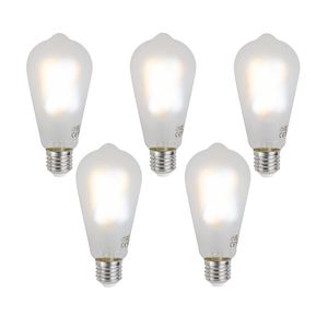 Sada 5 ks Inteligentné stmievateľné LED žiarovky E27 ST64 matné 7W 806 lm 2700-6500K vyobraziť