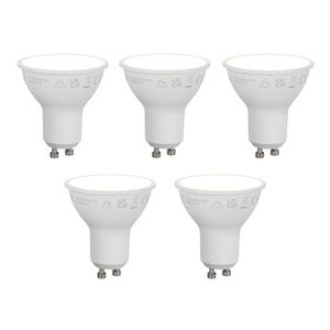 Sada 5 inteligentných stmievateľných LED žiaroviek GU10 50mm Opálová 7W 630 lm 4000K vyobraziť