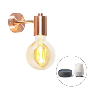 Inteligentná nástenná lampa Art Deco medená vrátane žiarovky G95 WiFi - Facil vyobraziť