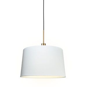 Moderné závesné svietidlo bronzové s tienidlom 45 cm biele - Combi 1 vyobraziť