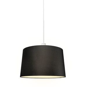 Moderné závesné svietidlo biele s tienidlom 45 cm čierne - Combi 1 vyobraziť