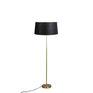 Stojaca lampa zlatá/mosadz s čiernym tienidlom 45 cm nastaviteľná - Parte vyobraziť