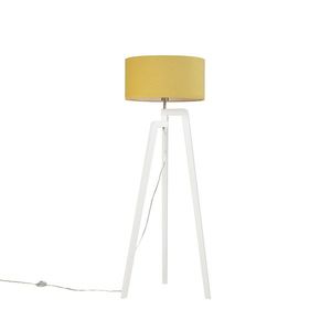 Moderná stojaca lampa biela s tienidlom v tvare kukurice 50 cm - Puros vyobraziť