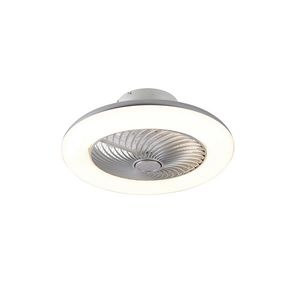 Stropný ventilátor strieborný 55, 5 cm vrátane LED stmievateľný s diaľkovým ovládaním - Clima vyobraziť