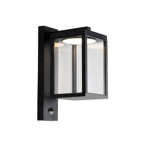 Vonkajšia nástenná lampa čierna vrátane LED snímača pohybu - Ferdinand vyobraziť