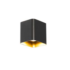 Moderná nástenná lampa čierna vrátane LED IP54 štvorcová - Evi vyobraziť