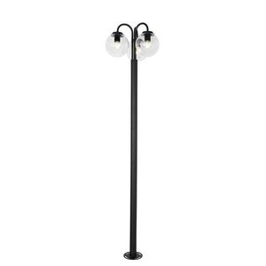 Lampa svietidlo čierna s priehľadným sklom 200 cm 3-svetlo IP44 - Sfera vyobraziť