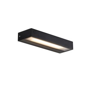 Moderná nástenná lampa čierna vrátane LED IP65 - Hannah vyobraziť