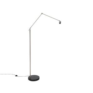 Moderná stojaca lampa oceľ nastaviteľná - Editor vyobraziť