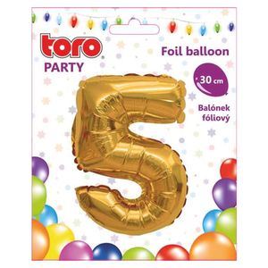 Balónik fóliový TORO číslica 5 30cm vyobraziť