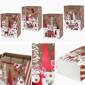 Papierová vianočná darčeková taška TORO 23x18x10cm MIX dedinka vyobraziť
