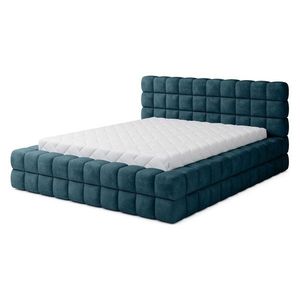 Modrá čalúnená dvojlôžková posteľ s úložným priestorom s roštom 140x200 cm Dizzle – ELTAP vyobraziť