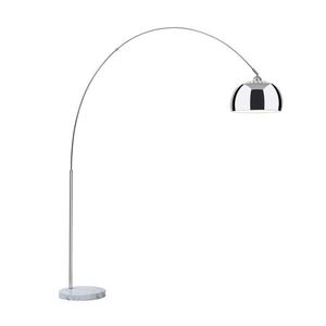 Blumfeldt Nael, oblúková lampa, strieborné tienidlo, mramorový podstavec, E27, sieťový kábel: 2 m, strieborná vyobraziť