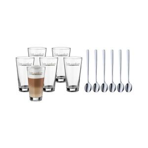 WMF Sklenené hrnčeky s lyžičkami v striebornej farbe v súprave 6 x 280 ml vyobraziť