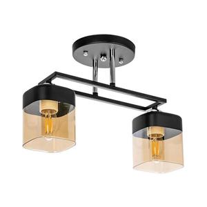 Luster na tyči 2xE27/60W/230V M225B/2 CR+BK+BR vyobraziť