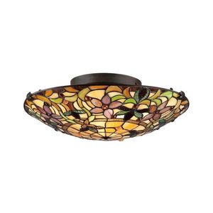 Elstead QZ-KAMI-F - Stropné svietidlo Tiffany KAMI 2xE27/60W/230V QZ-KAMI-F vyobraziť