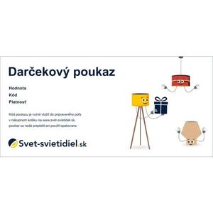 Darčekový poukaz v ľubovoľnej hodnote vyobraziť