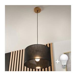BRILAGI - LED Luster na lanku ANTHONY 1xE27/60W/230V dub/čierna 8590828610359 vyobraziť