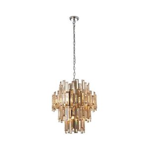 Endon 72744 - Krištáľový luster na reťazi VIVIANA 12xE14/40W/230V dymový 72744 vyobraziť