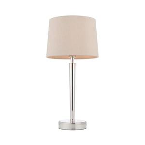 Endon 72175 - Stolná lampa SYON 1xE14/40W/230V s USB, lesklý chróm/béžová 72175 vyobraziť