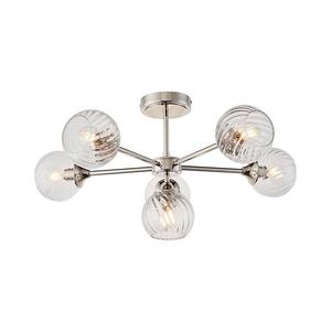 Endon 104050 - Luster na tyči ALLEGRA 6xE14/7W/230V lesklý chróm/číra 104050 vyobraziť