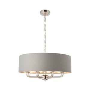 Endon 94415 - Luster na reťazi HIGHCLERE 8xE14/40W/230V šedá/lesklý chróm 94415 vyobraziť