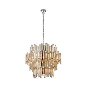 Endon 72746 - Krištáľový luster na reťazi VIVIANA 15xE14/40W/230V dymový 72746 vyobraziť