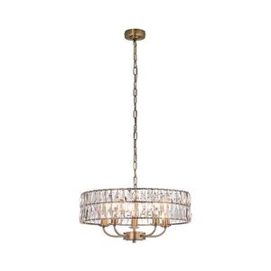 Endon 106244 - Luster na reťazi CLIFTON 5xE14/6W/230V mosadz/číre sklo 106244 vyobraziť