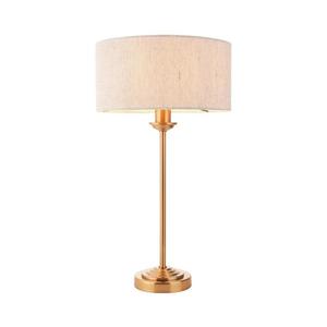 Endon 110728 - Stolná lampa HIGHCLERE 1xE14/7W/230V béžová/mosadz 110728 vyobraziť