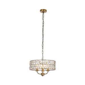 Endon 106243 - Závesný luster CLIFTON na reťazi 3xE14/6W/230V, priemer 38, 5 cm, mosadz/číre 106243 vyobraziť