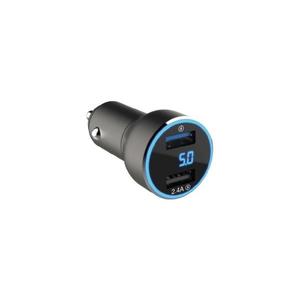 Winner Group - Nabíjačka do auta s displejom 2xUSB-A Power Delivery 30W čierna WINCL2USB54DI vyobraziť