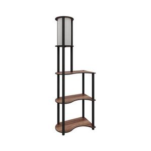 Stojacia lampa s poličkami 1xE27/40W/230V 140 cm čierna/hnedá 666PTR1108 vyobraziť