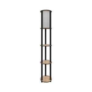 Stojacia lampa s poličkami 1xE27/40W/230V 150 cm čierna/hnedá 666PTR1104 vyobraziť