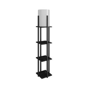 Stojacia lampa s poličkami NORA 1xE27/40W/230V čierna 390FLH1149 vyobraziť