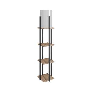 Stojacia lampa s poličkami NORA 1xE27/40W/230V čierna/hnedá 390FLH1148 vyobraziť