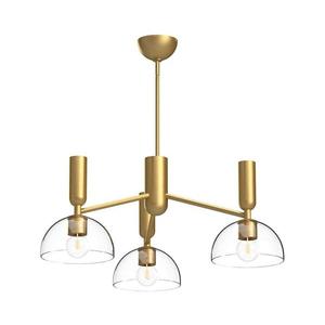 Elstead Alora Mood ALM-JUDE3-GD-CL - Luster na tyči JUDE 3xE27/60W/230V mosadz ALM-JUDE3-GD-CL vyobraziť