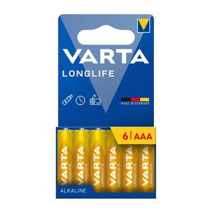 Varta 4103101746 - 6 ks alkalické batérie LONGLIFE AAA 1, 5V 4103101746 vyobraziť