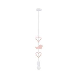 Detský luster na lanku HEART 1xE27/20W/230V ružová/biela 31-12111 vyobraziť