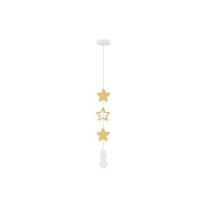 Detský luster STARS na lanku 1xE27/20W/230V žltá/biela 31-12029 vyobraziť