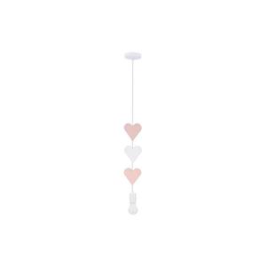Detský luster na lanku HEART 1xE27/20W/230V ružová/biela 31-12142 vyobraziť