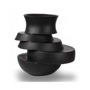 Estilo Home Váza 38x33x36 cm zo živice/matná čierna 5905623250571 vyobraziť