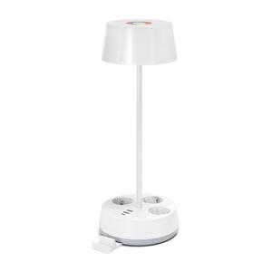 B.V. -LED RGBW Stmievateľná stolová lampa s zásuvkami a USB LED/4, 6W/230V biela B1031143J vyobraziť