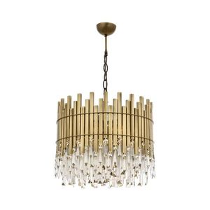 Luster na reťazi CRYSTALLINE, 6xE27/40W/230V, priemer 40 cm, mosadz 301AUR1163 vyobraziť