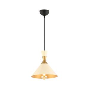 Luster na lanku MONZA 1xE27/40W/230V pr. 25 cm krémová/zlatá 518LMS1105 vyobraziť