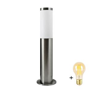 LED stmievateľná vonkajšia lampa LIVIA 1xE27/6W/230V 45 cm IP44 strieborná SA0463+AI0042 vyobraziť