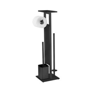 WENKO 71558800 - WC súprava DEBAR 21x70, 5 cm nerez/čierna 71558800 vyobraziť